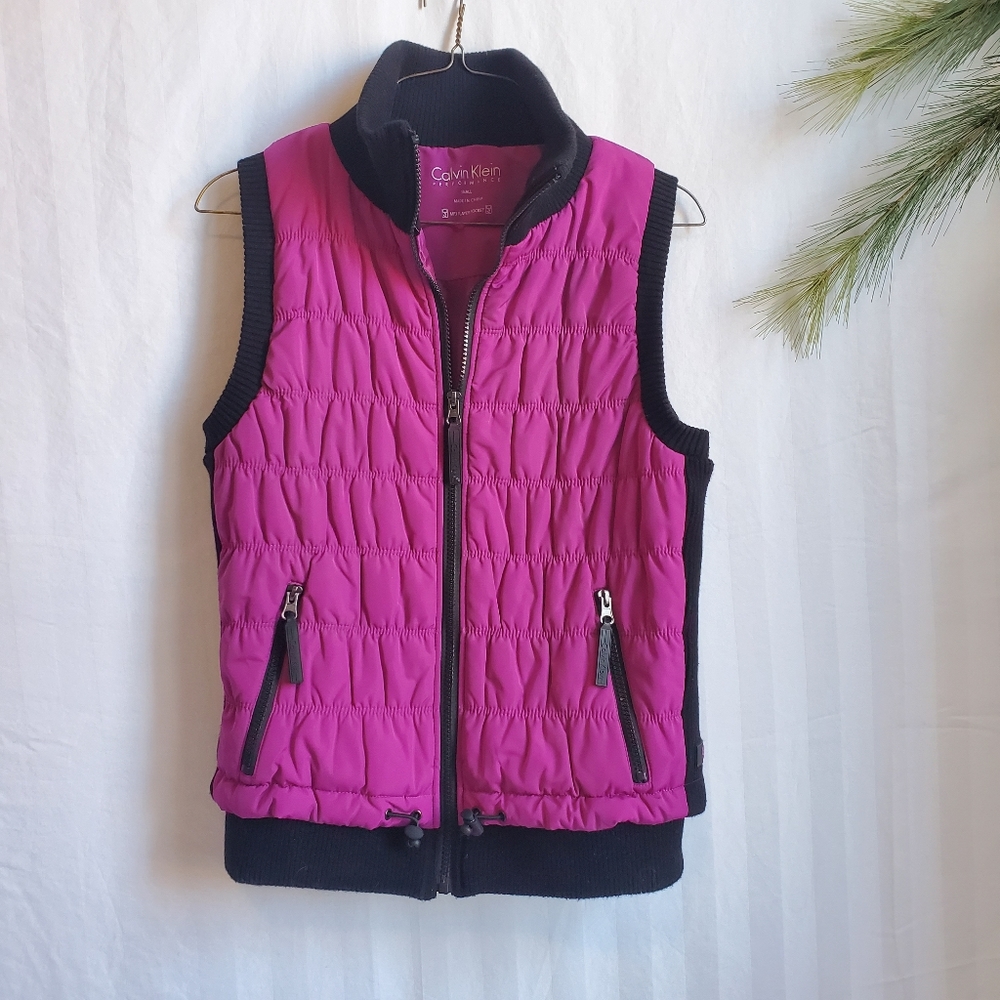 Calvin Klein Performance Vest Purple Small Puffer